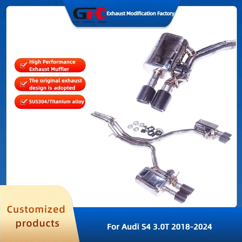 

GFC Catback Valvetronic Exhaust Pipe for Audi S4 3.0T 2018-2024 High-Performance Stainless Steel Valve Exhaust Muffler System