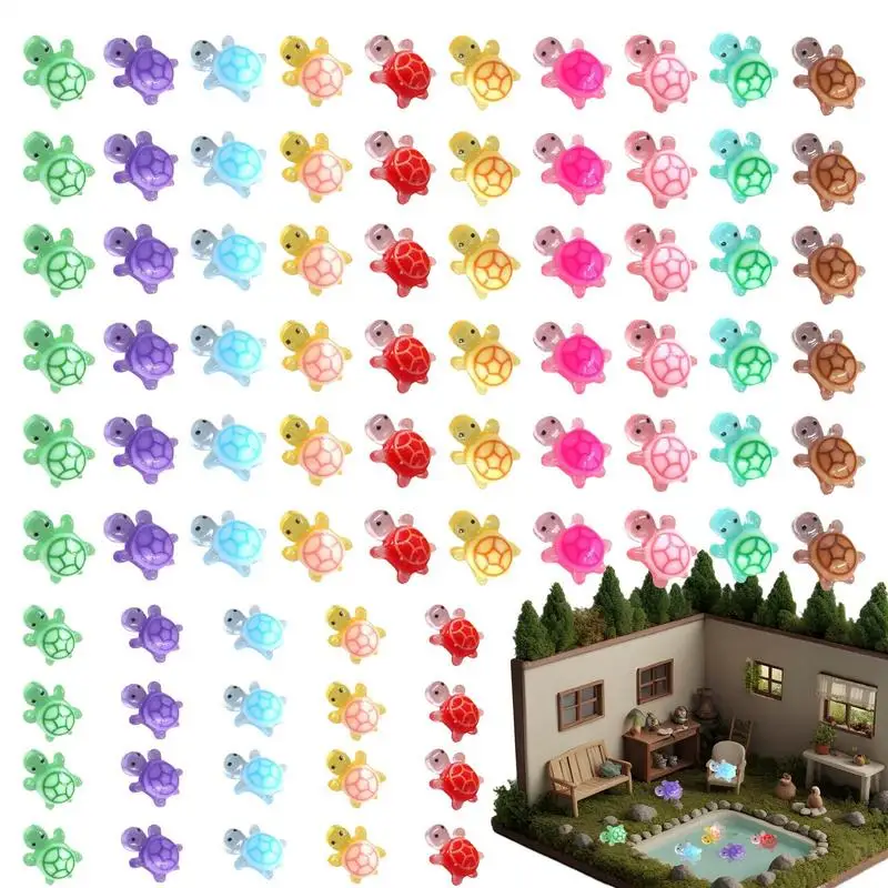 

Tiny Turtles Luminous Little Turtle Decorations Tiny Animals 100X Sea Animals Desk Decor Arts And Crafts Supplies For Garden