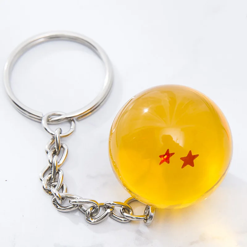 Anime Dragon Ball Series Keychain Charms Accessories 7 Star Dragon Balls Cosplay Keyring Pendant Holder Decor Toys Kids Gift