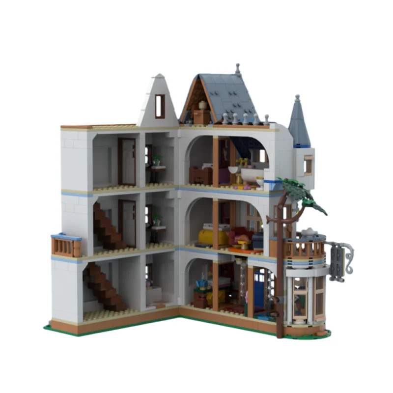 لعبة مكعبات البناء MOC، نموذج منزل صغير، 241 قطعة، تماثيل إبداعية، هدية احتفالية، مناسبة للجميع