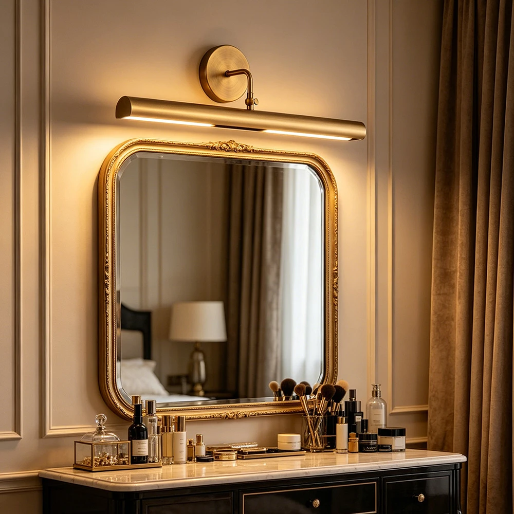 Antique Brass LED Vanity Light - Photography Lighting Wall recension och pris