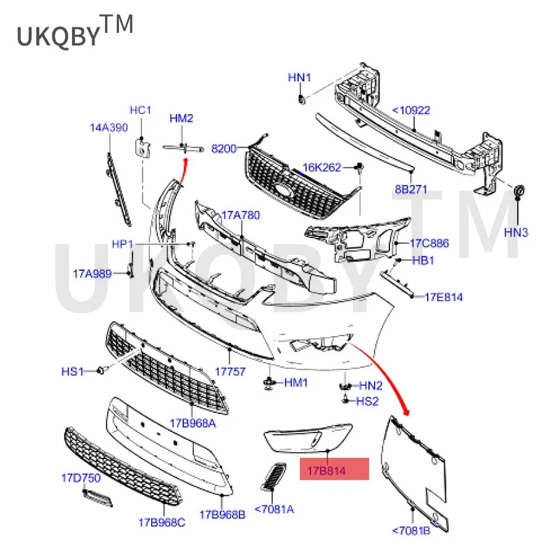 Applicable to Fo rd Zh is he ng 11 day running light frame R without hole BS7119952AD