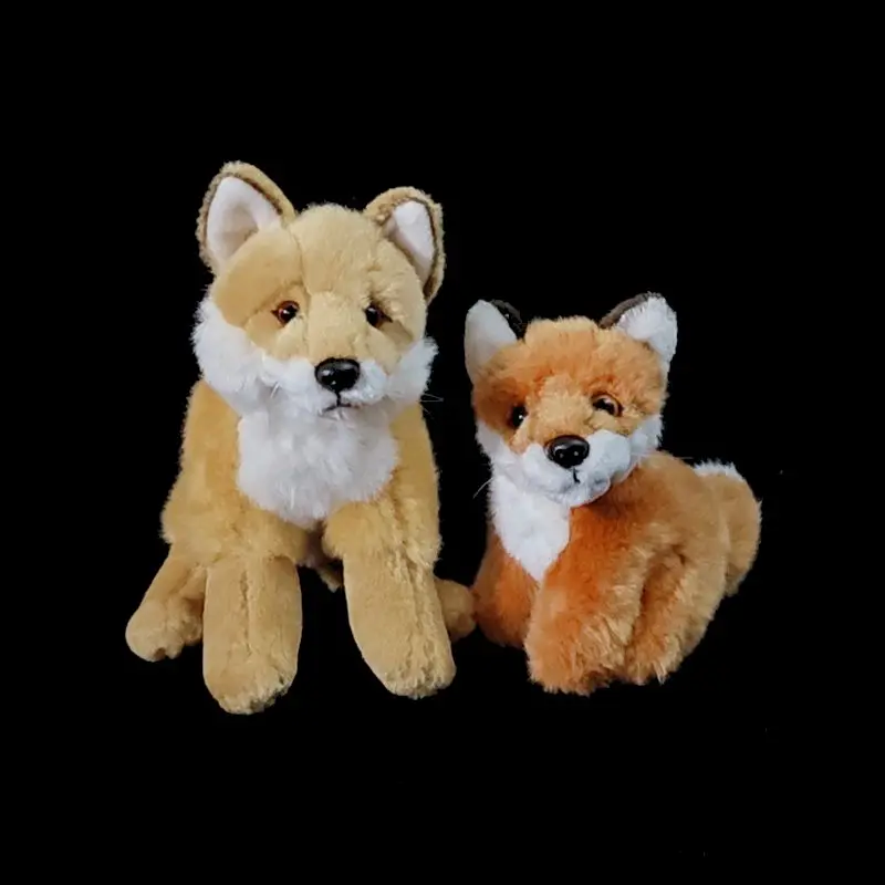 

Cute Little Fox Plush Toys Fire Foxes Doll Grass Fox Early Education Prop Lifelike Animals Simulation Stuffed Kawaii Toy Gift
