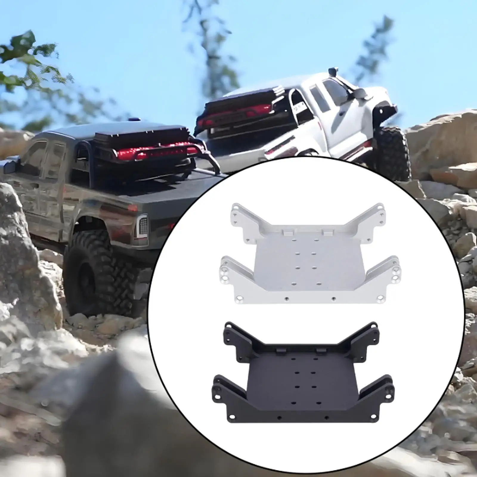 

Gearbox Mount Base Upgrade Part Aluminum Skid Plate for Axial SCX10 1/10 RC