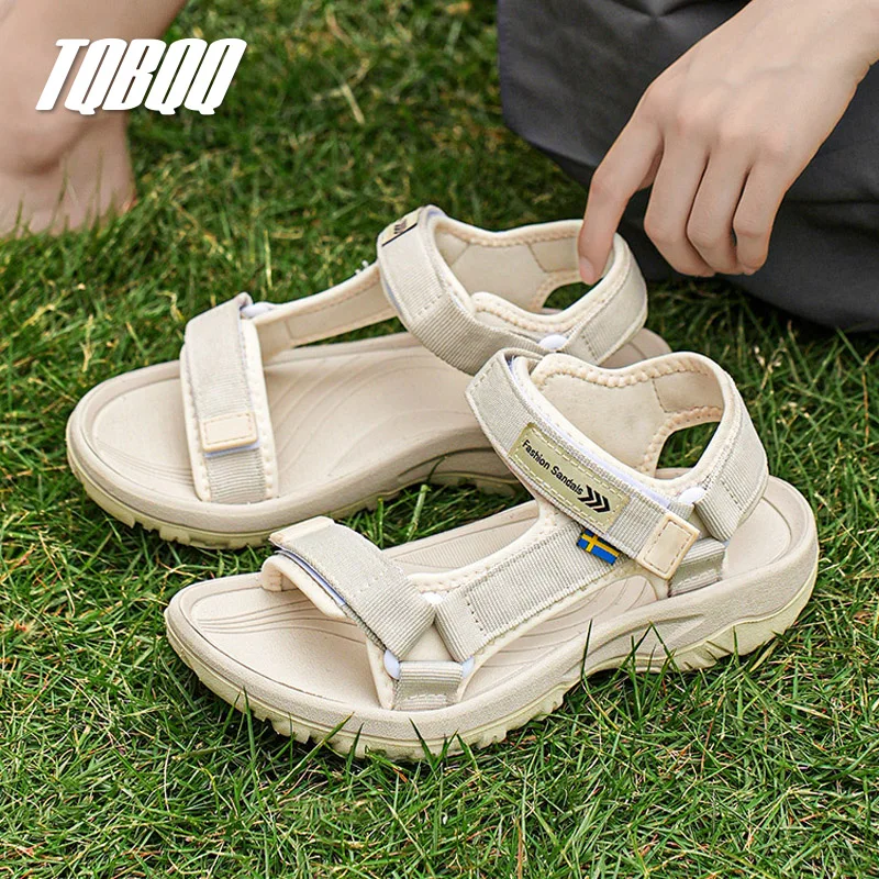 

Летние женские сандалии, модные нескользящие удобные уличные сандалии на толстой подошве, приморские сандалии