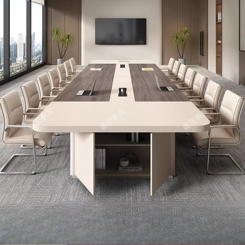 

Combination with Cabinet luxury Office Conference Table Large Strip Reception Negotiation Table Meeting Room Table and Chair