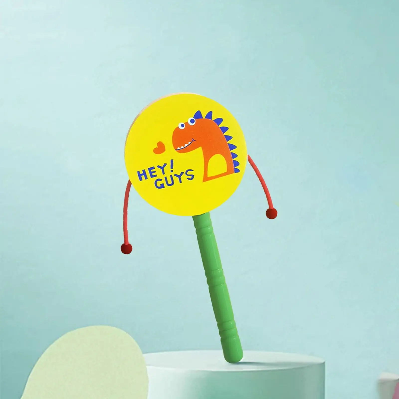 Rattle Drum Toy Wooden Musical Rattles Development Percussion Instrument Infant Shaker Toy Musical Toy for Children