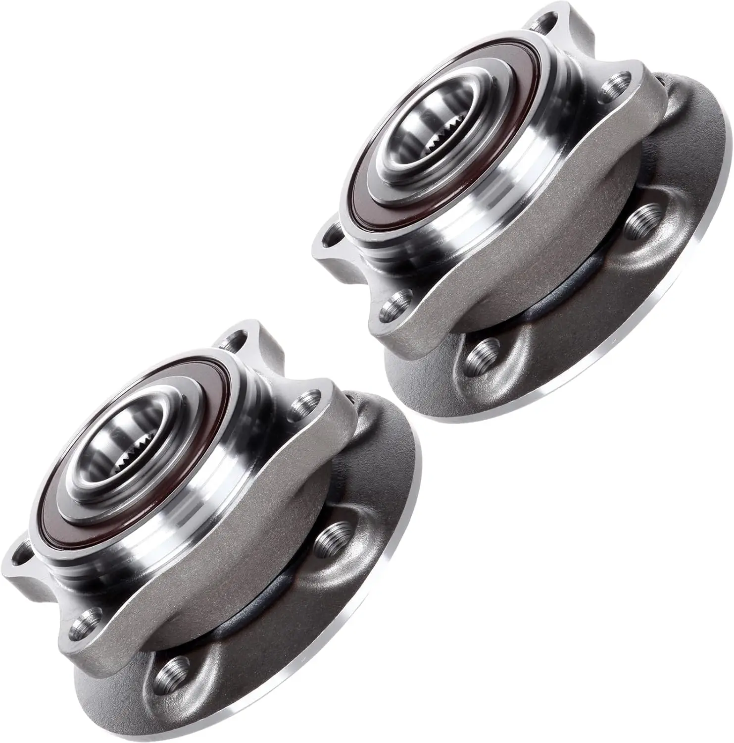 

Pair of 2 Front Wheel Hub Bearing Assemblies with ABS, 5 Lugs for Compatible Vehicles (1999-2009)