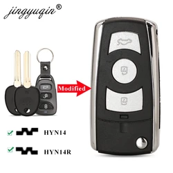 jinyuqin L/R Blade 3 Button Modified Flip Key Shell For HYUNDAI Avante HD Coupe Elantra Tucson Accent For Kia Carens 3 fob Case