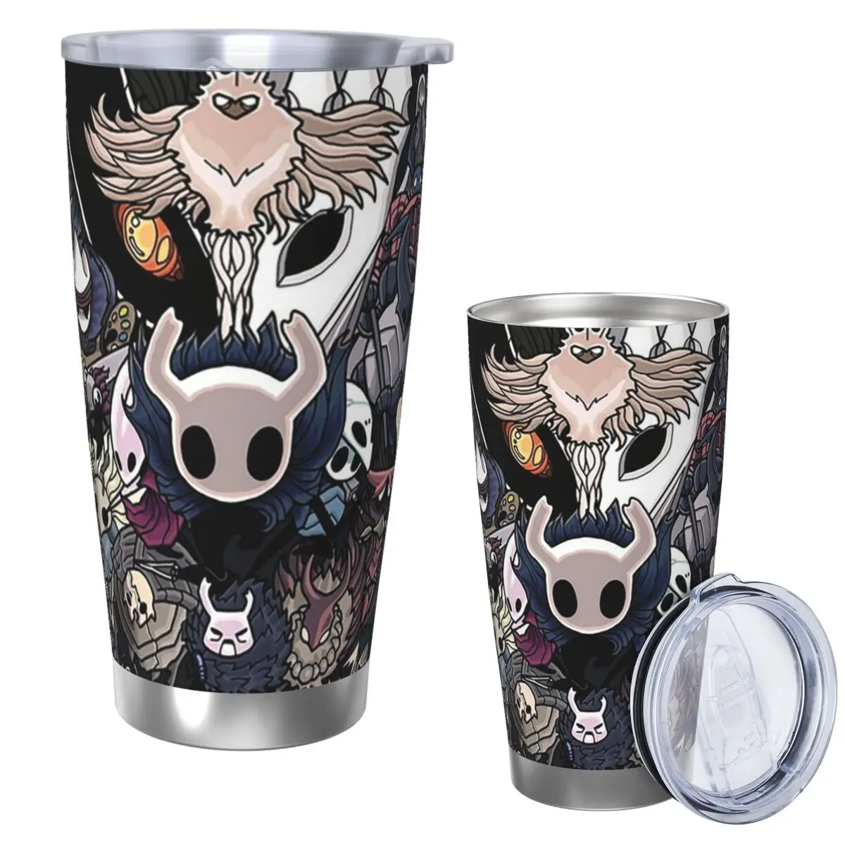

Hollow Knight (11) Стакан из нержавеющей стали, кружки с вакуумной изоляцией, соломинка для холодной бутылки с крышкой, 20 унций