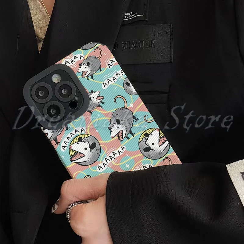 Opossum Screm Phone Case for Iphone 11 Pro Max Iphone 12 Pro Max Iphone 13 Pro Max Iphone 14 Pro Max Case