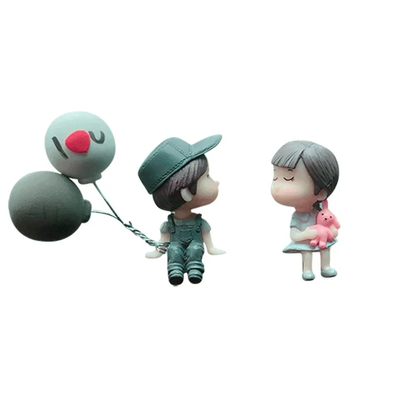Car accessories, cartoon couple dolls, cute car display screen, balloon decoration, car accessories, men and women\'s gifts