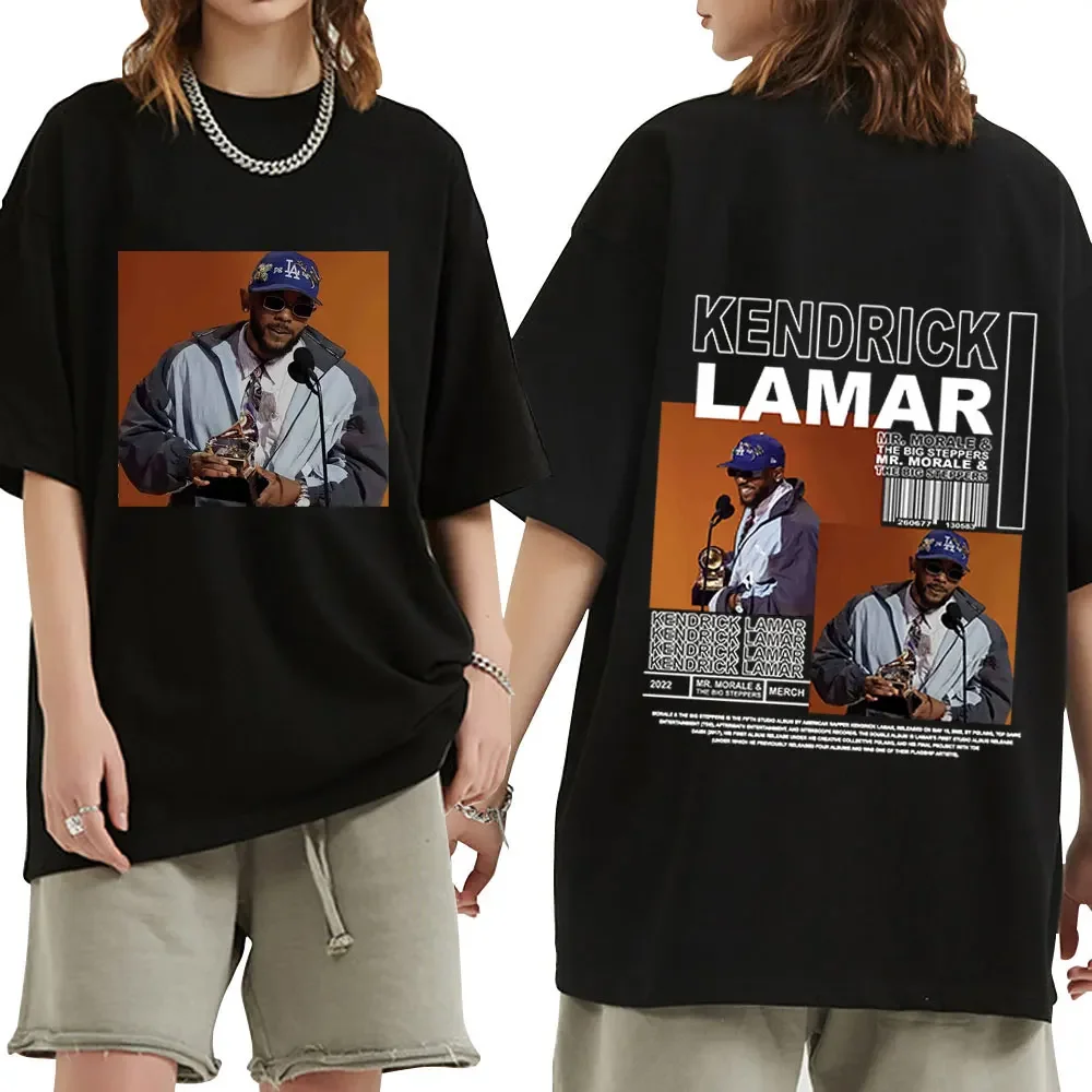 Rapper Kendrick Lamar T Shirt Music Album Mr Morale & The Big Steppers Print T Shirts Men's Hip Hop Vintage Tee Shirt Oversized