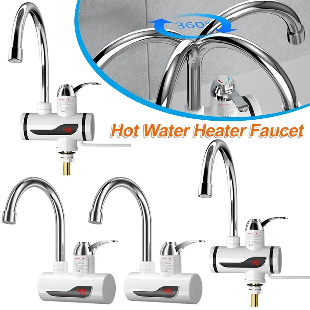 

Electric Hot Cold Mixer Tap 3000W Fast Heating Tap 360 Degree Rotation Temperature Adjustable Digital Kitchen Bathroom Supplies