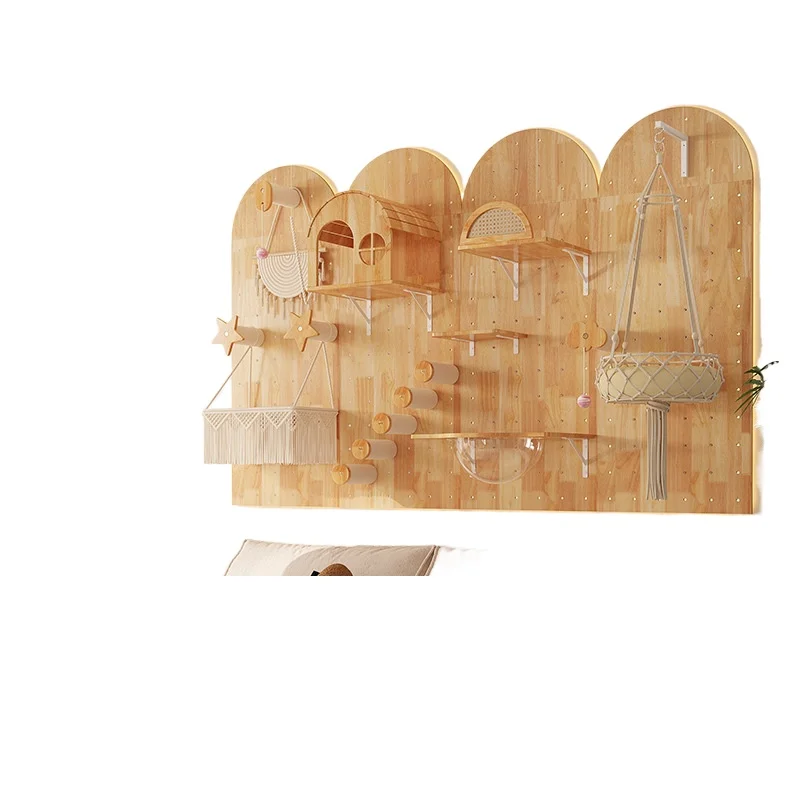 

No. 12 solid wood cat climbing frame small apartment climbing ladder hole board DIY cat nest space capsule