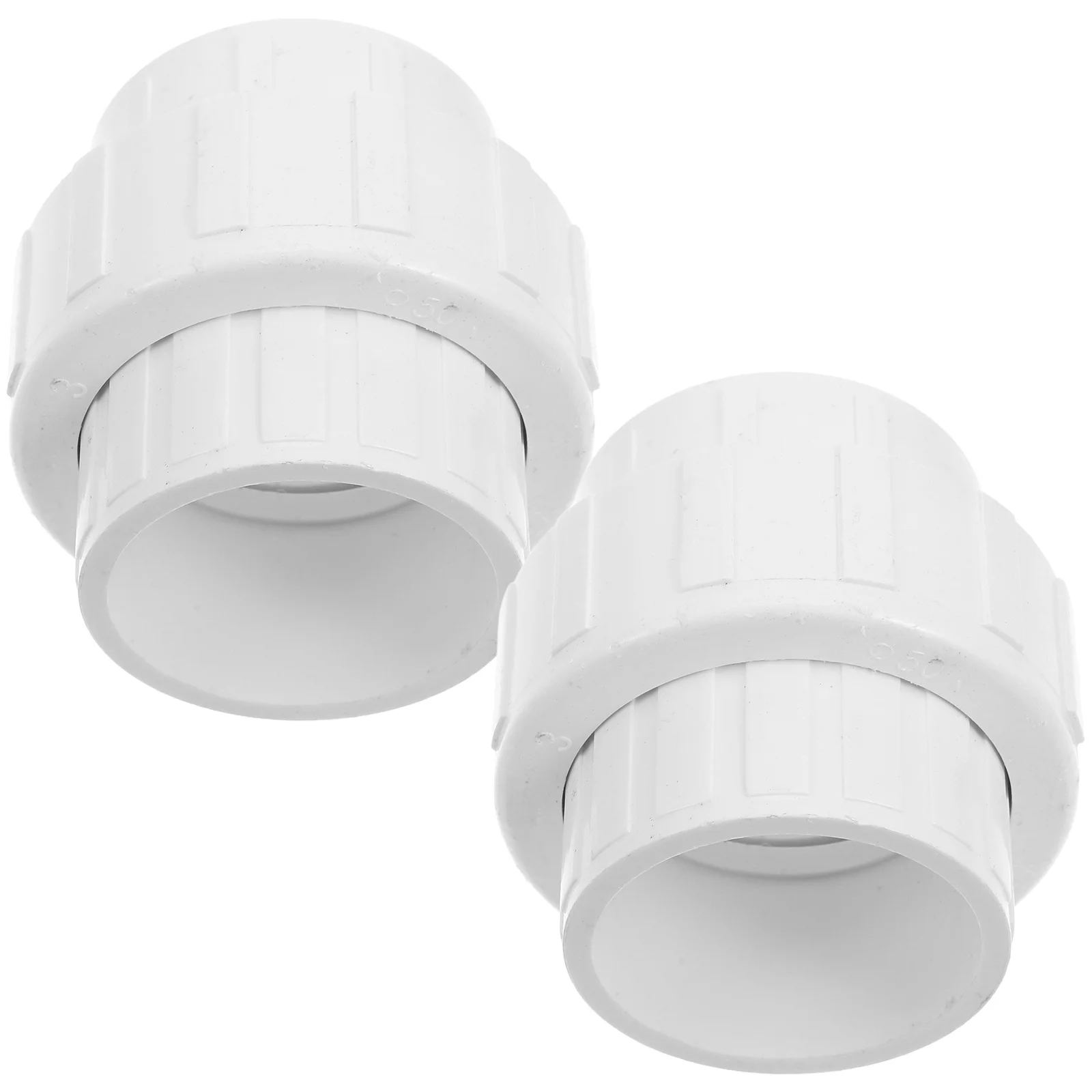 

2Pcs PVC Socket Union Coupling Plastic Pipe Fittings for Irrigation Pool Plumbing Replacement Connectors Plastic Fittings