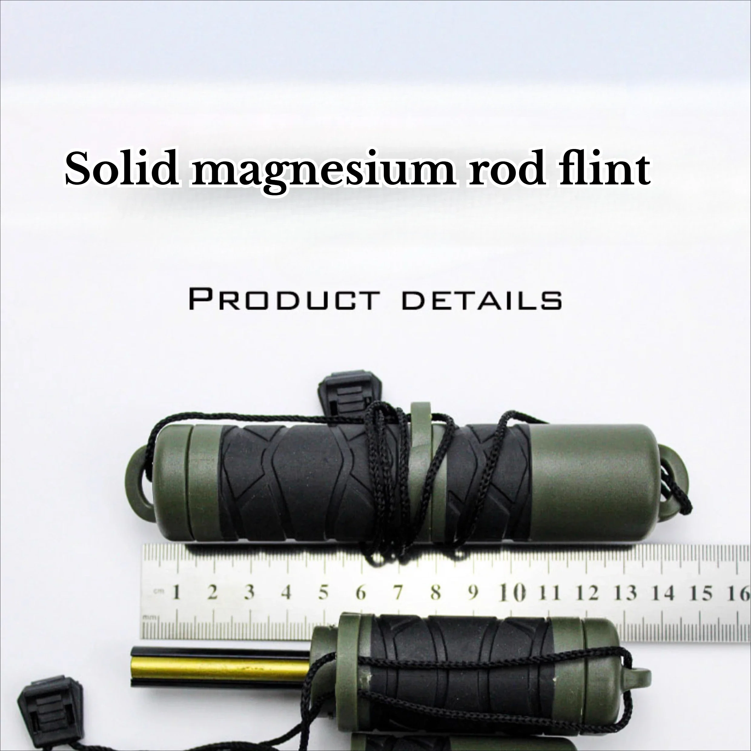 

Rubber Handle Outdoor Survival Wilderness Ignition Artifact Camping Hiking Portable Survival Solid Ignition Stick