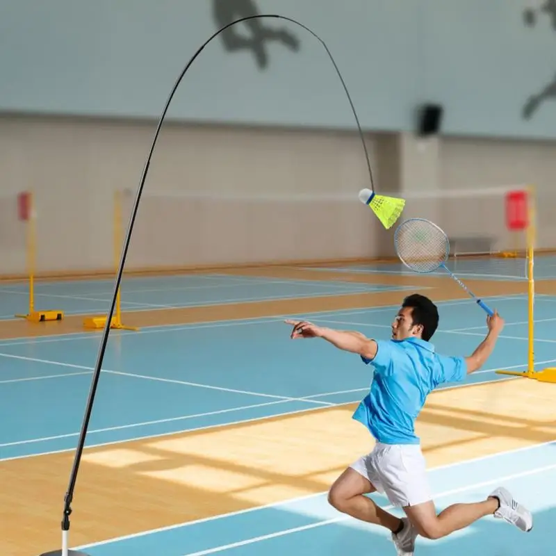 Treinador profissional portátil do badminton do estiramento, ferramenta do treinamento, peteca do auto-estudo, prática da única pessoa