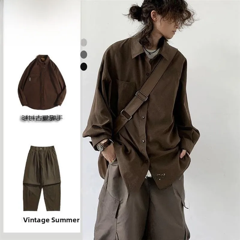 

Loose Knitted Open Cardigan Jaet Men's Autumn Winter Sle Trendy Splice Color Blo Sweater Coat Long Sve No Collar