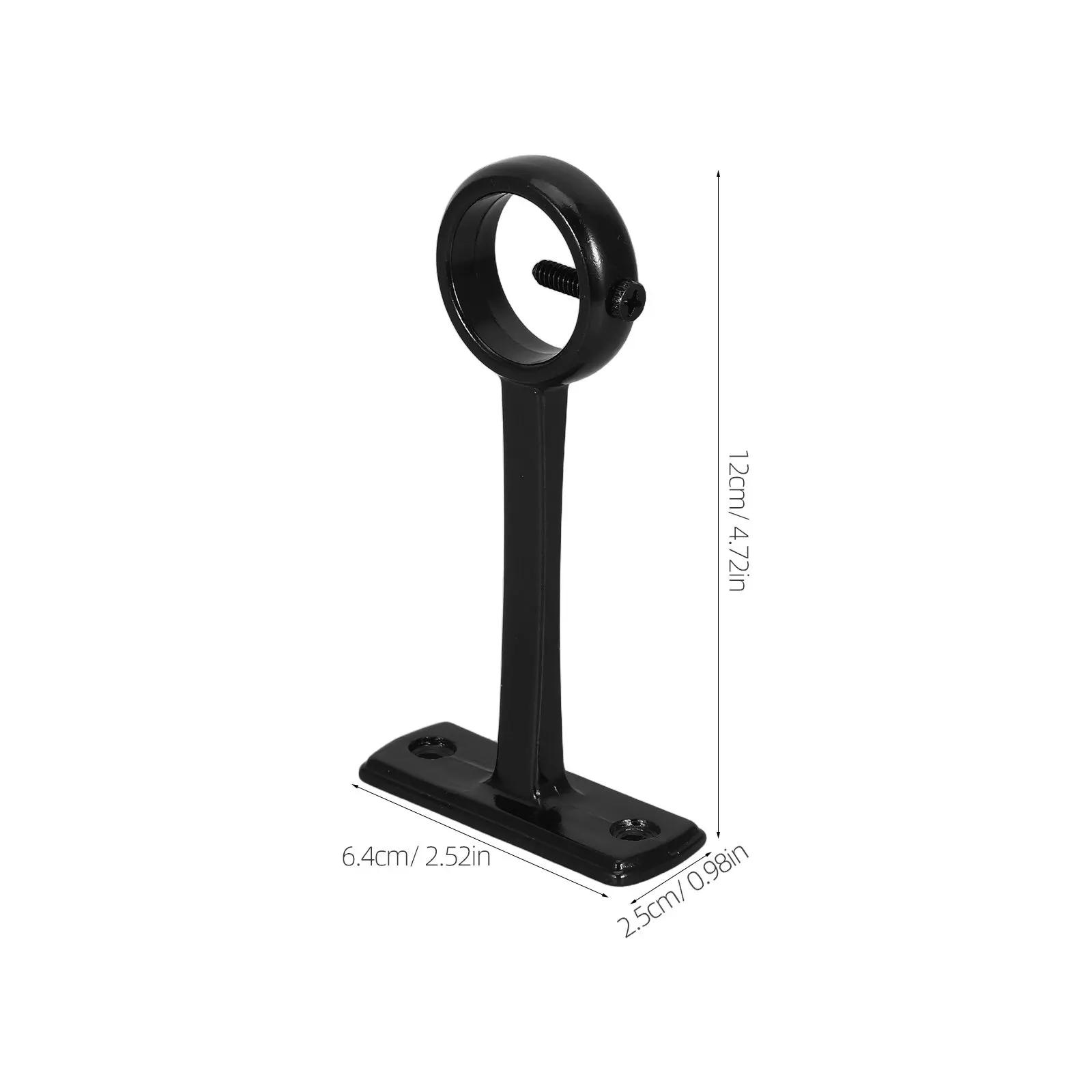 Heavy Duty Ceiling Mounted Curtain Rod Bracket for 2.54 Cm Rods Reinforced Support for Blackout Thick Drapes Living Room Bedroom