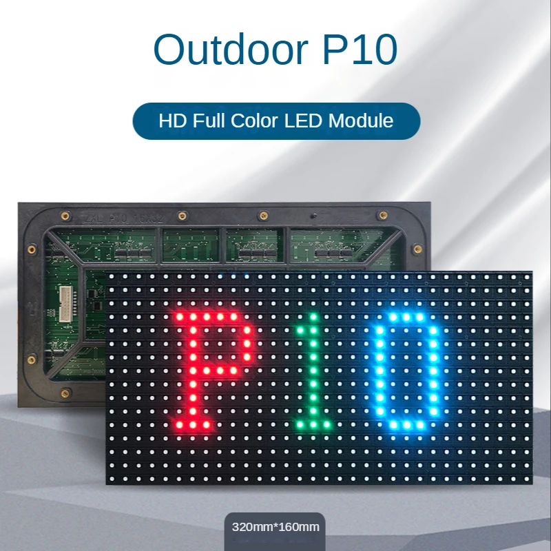 320x160mm P10 Outdoor Full Color LED Screen Display Module 32*16 Pixels SMD3535/SMD2727 RGB P10mm 1/2 or 1/4 Scan Led Panel