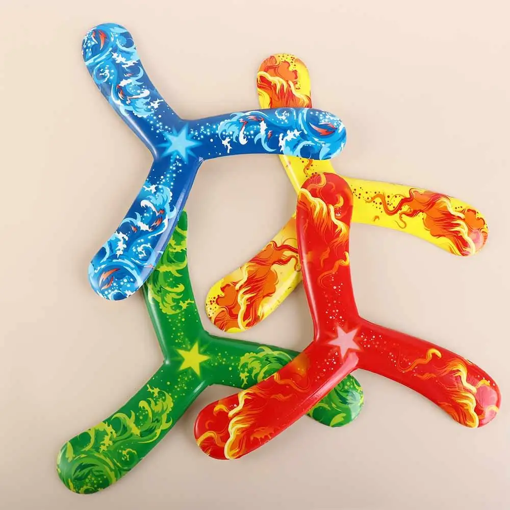 1PC Flying Disc Throwing Toy PU Dart Parent-child Interactive Flying Kids Outdoor Game Sports Three-leaf Boomerang