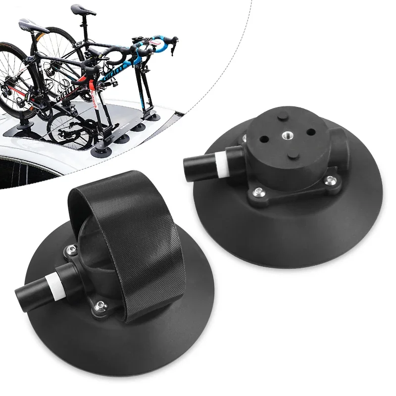 Soporte de Ventosa Rockbros con Bomba para Portabicicletas de Techo, Ventosa para Neumáticos de Bicicleta de Montaña y Carretera