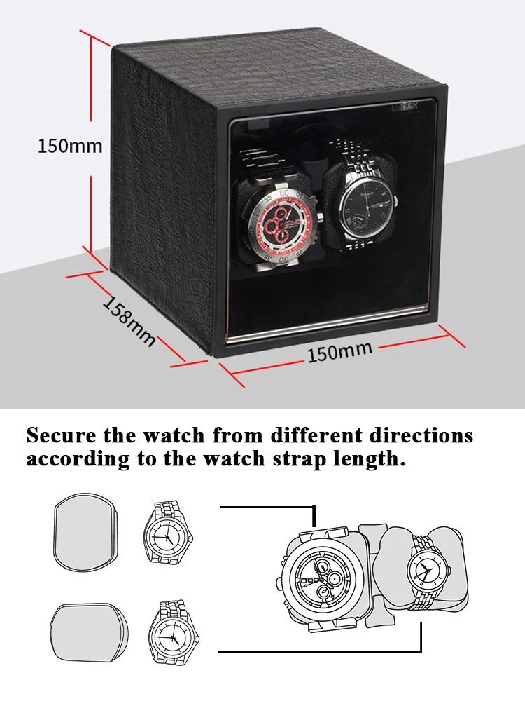 ZAPANAS Watch Winder for Automatic Watches with Mabuchi Motor Watches Box  Watch Shaker Watch Display Collector Storage