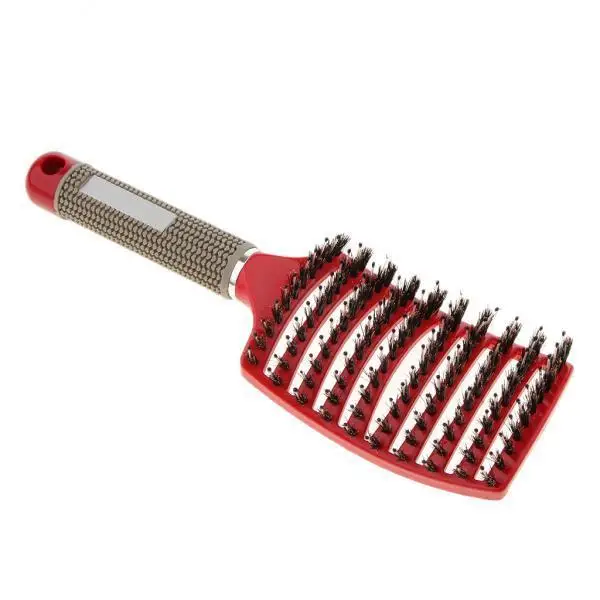 

2xSalon Bristle Hair Brush Hair Styling Scalp Massage Vent Paddle Comb Red