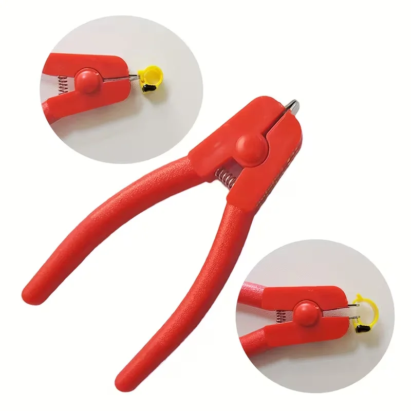 1PC 125MM Multifunctional Disassembly Birds Foot Ring Tool Professional Pigeons Parrots Electronic Leg Ring Opening Pliers Red