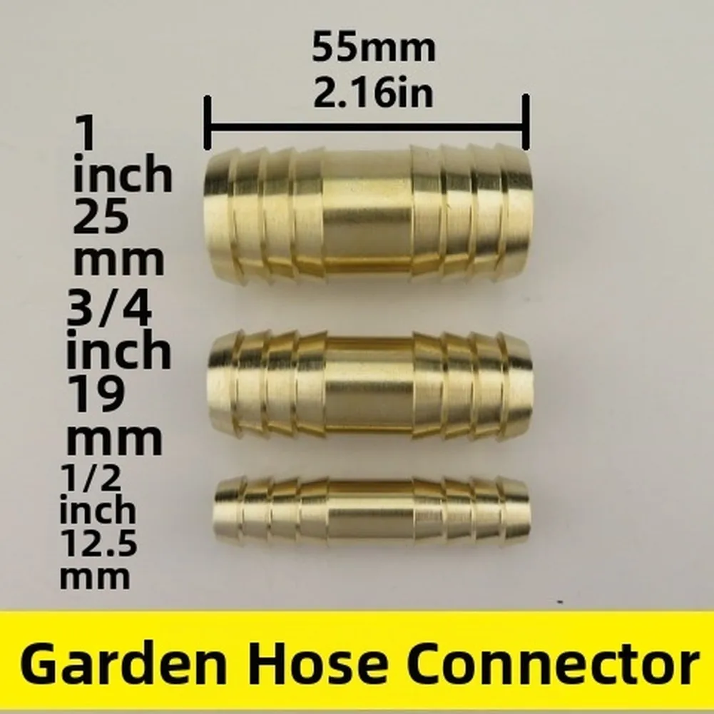 Brass Hose Connector 1 Inch 25mm With Stainless Steel Clamp Leak Proof Garden Watering Hose Fitting Pipe Adapter Parts