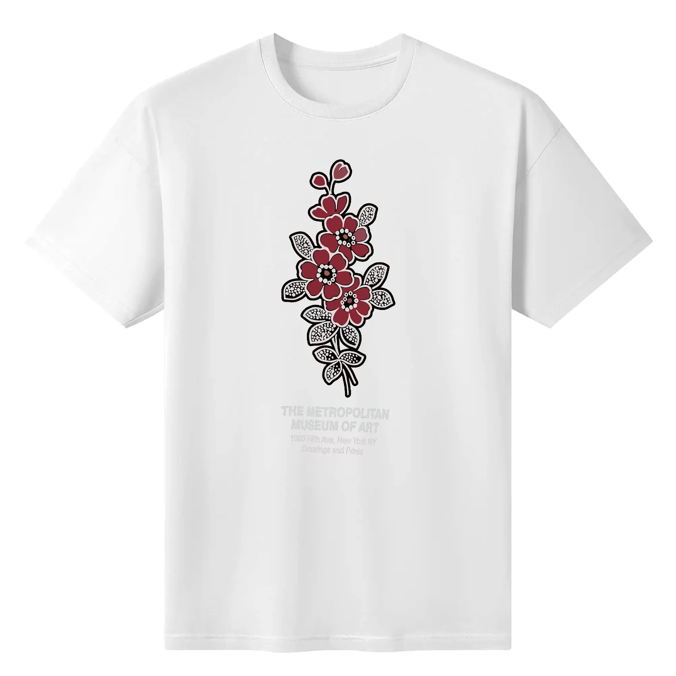 Blooming Back Bone With Red Flowers T-Shirt Summer Clothes Sports Fans Boys Whites Mens Graphic T-shirts Anime