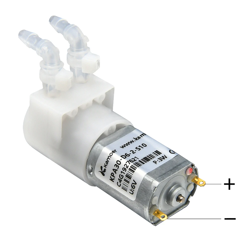 Kamoer 30ml/min Peristaltic Pump KPA30 6V DC Motor Low Flow Gear Pump with Silicone Tube 1mm Wall thickness Small Size