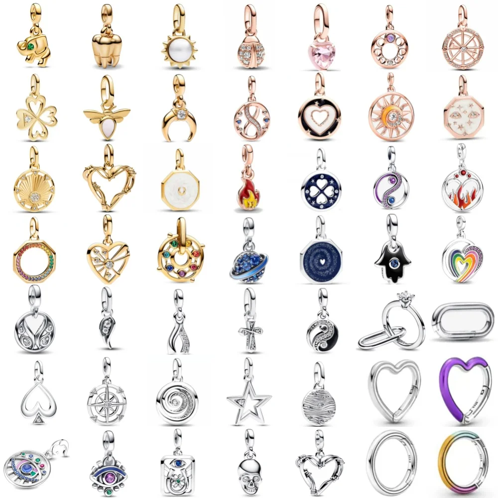 جديد 925 الفضة لي سلسلة الأسنان الصليب القلب Diy بها بنفسك حبة سحر صالح S925 سوار المرأة لتقوم بها بنفسك مجوهرات هدية #1