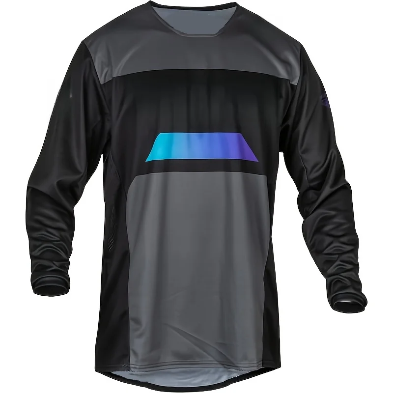 

Autumn men's off-road cycling suit, mountain bike long sleeved shirt, quick drying breathable casual minimalist style top