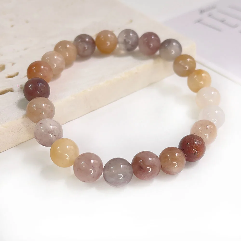 Natuursteen Kralen Armband Voor Vrouwen Mannen Agaat Crystal Kwarts Aquamarines Jades Sieraden Agaten Elastische Armband Armbanden 6 8Mm