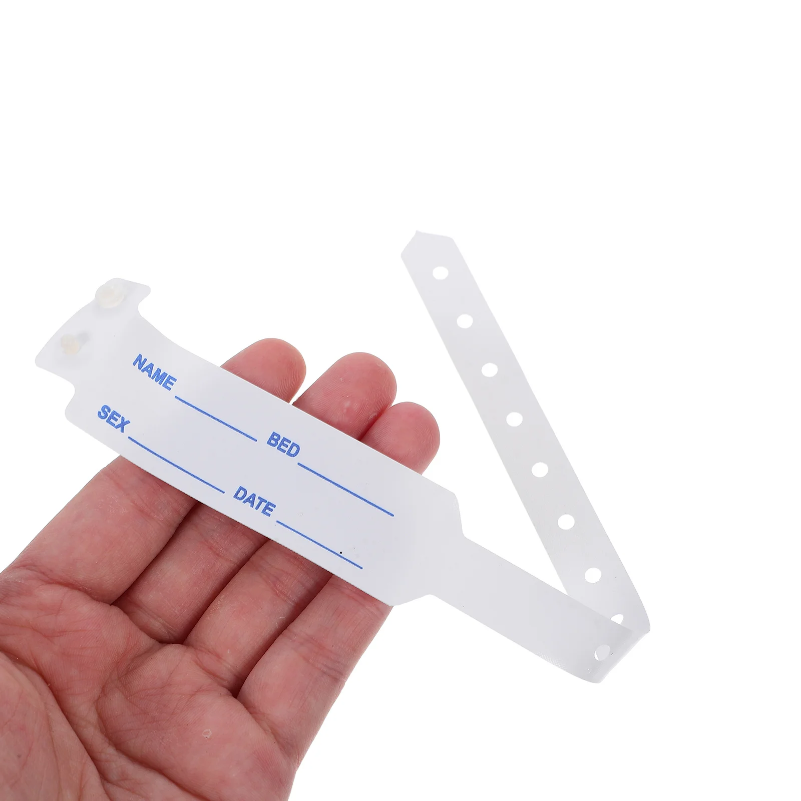 100 peças pulseira de identidade pvc ajustável bandas de identificação de paciente para uso hospitalar pulseiras descartáveis à prova d'água para adultos