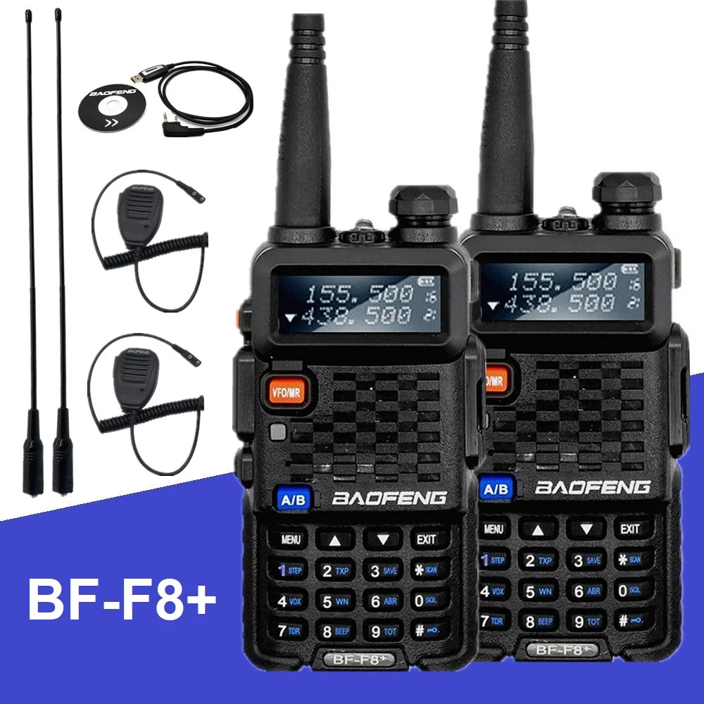 

2pcs Baofeng BF-F8 Plus Walkie Talkie Long Range bf f8+ CB Ham Radio Station Dual Band Radio Scanner hf Transceiver for Trucker