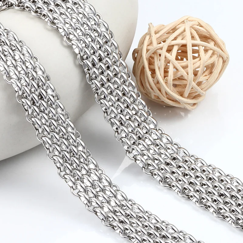 1Meter Stainless Steel 3Rows 7Rows 9Rows Chains For Jewelry Making Supplies DIY Beautiful Necklace Bracelet Fashion Accessorie