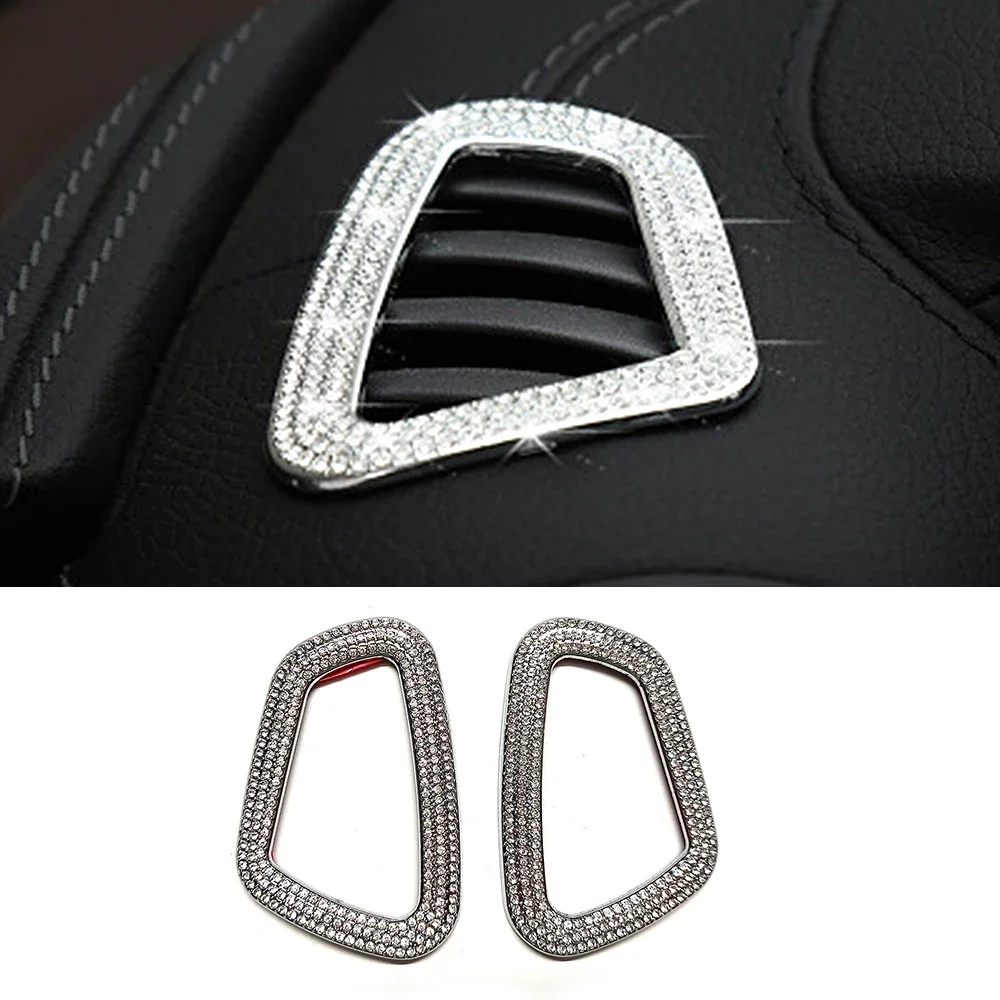 For Mercedes Benz E W213 E200 E220 E250 Dashboard Dash Board Air Condition AC Outlet Vent Modify Crystal Diamond Decal Trim