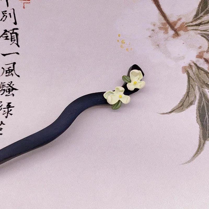 

Elegant and grand gardenia flower hair clips, simple and niche flower hair clips, refined hair clips, versatile headwear