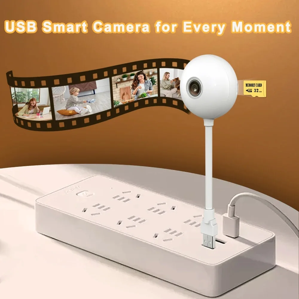 Tuya Smart Home 5MP USB Camera With Wireless WiFi - Instant Setup Baby Monitor Color Night Vision Two-Way Audio Cloud/TF Storage