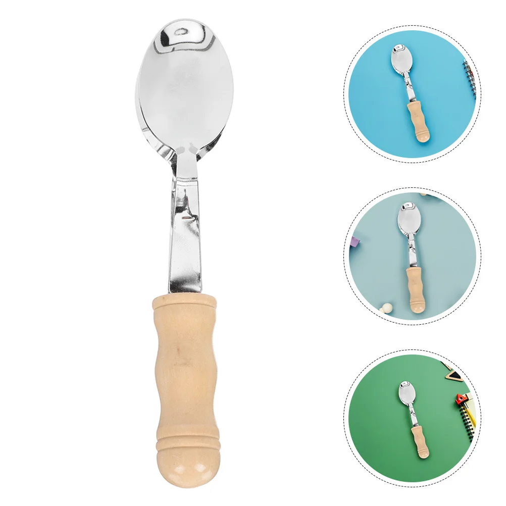 

2 Pcs European and American Musical Spoon Toddler Spoons Stainless Steel Drumstick
