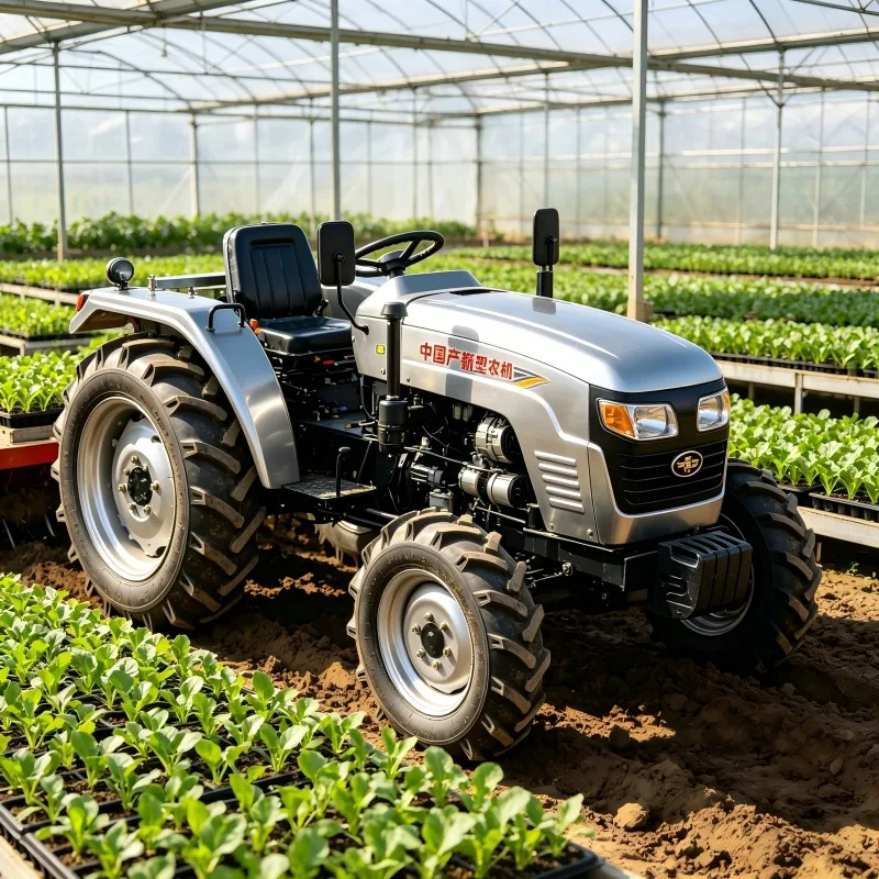 Lovol 504 Model 50HP 4WD Wheel Tractor，Compact Multifunctional Agricultural Farm Equipment