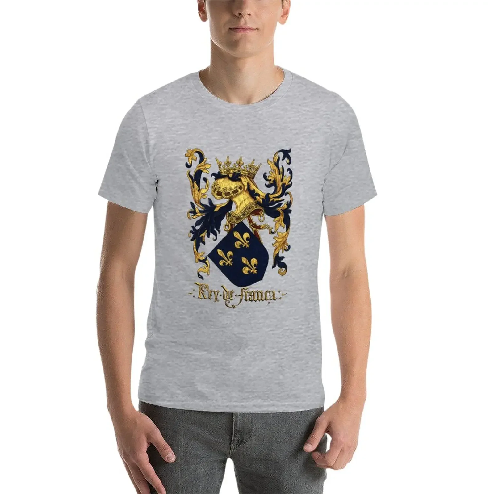 King of France Coat of Arms - Livro do Armeiro-Mor T-Shirt customs design your own summer clothes oversized t shirts for men