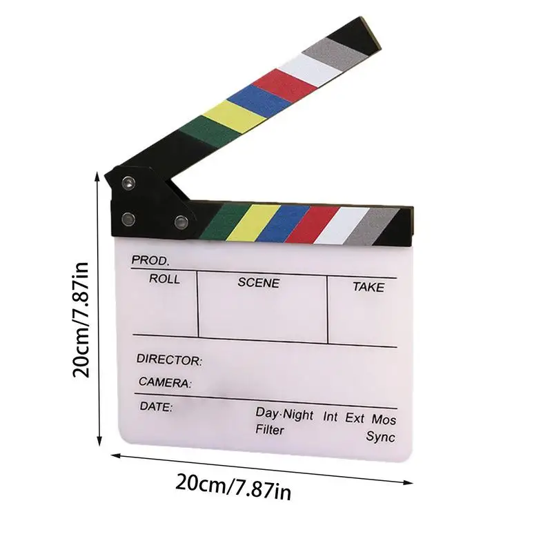 Film Director Clapper Board Movie Scene Acrylic Clapboard Dry Erase TV Movie Cut Handmade Cut Prop