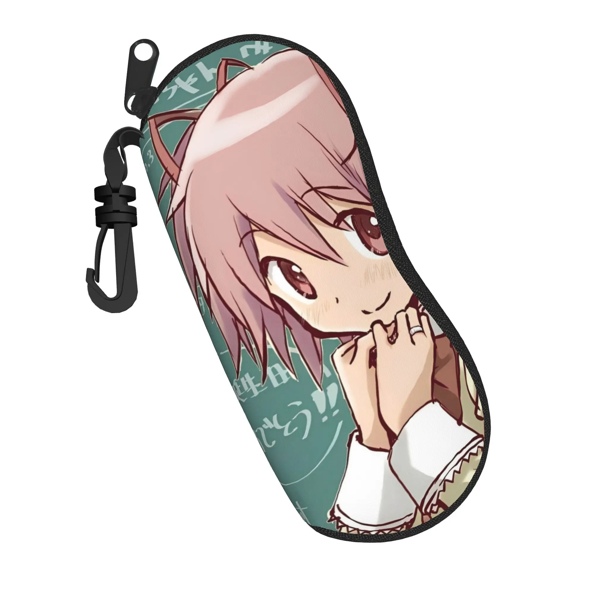 Puella Magi Madoka Magica Cartoon Glasses Case Unisex New Zipper  Glasses Storage Box Eyeglasses Box