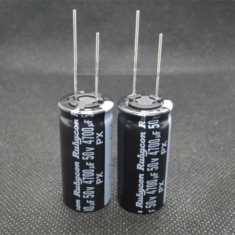 (1pcs) 50v4700uF PX RUBYCON 4700uf50v Through Hole Amplifier Audio Fever Filter Electrolytic Capacitor  fixed capacaitor 105°C