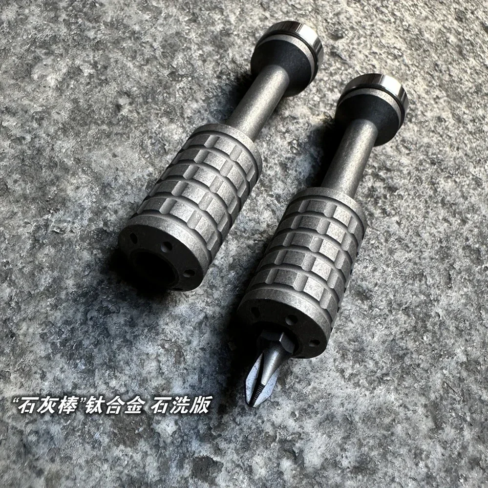 Imagem -05 - Edc Titanium Alloy Gadget Portátil Chave de Fenda Pei Cruz Bit Equitação Equipamento Camping ao ar Livre Multi-funcional Engrenagem Ferramentas Edc