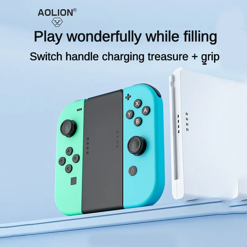 AOLION Switch Small Handle Grip Charging Base LED Rechargeable Mini Portable Switch Stand Gaming Console Peripheral Accessories